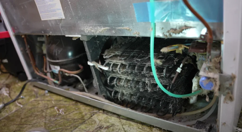 Inspect the condenser coil