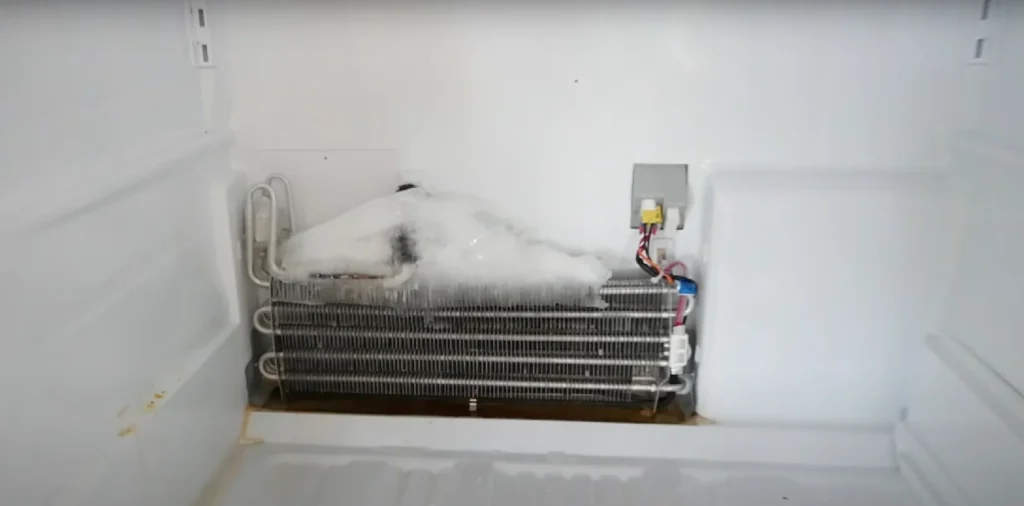 Clean up the defrost drain